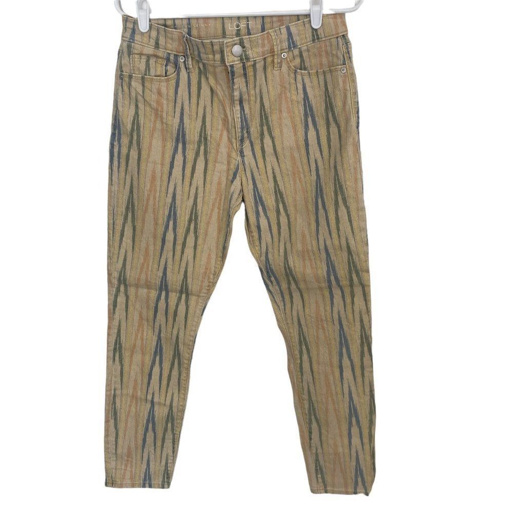 Ann Taylor Loft Multi Color Design Modern Skinny‎ Ankle Jeans Sz 28/6